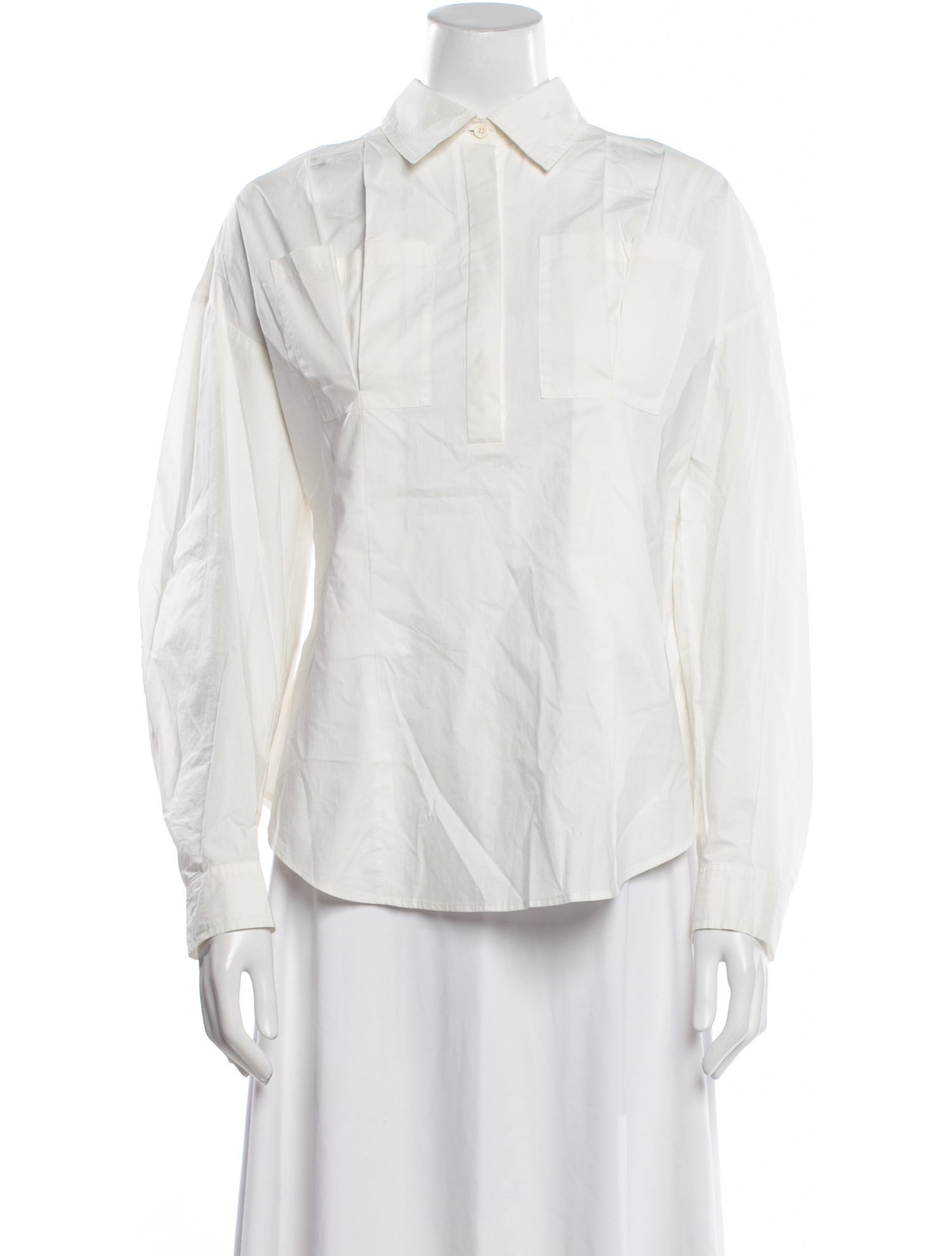 Derek Lam 10 Crosby Long Sleeve Button-Up Top
