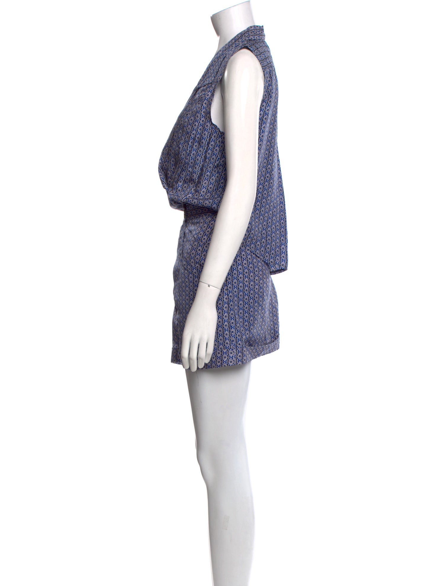 Derek Lam 10 Crosby Silk Printed Romper