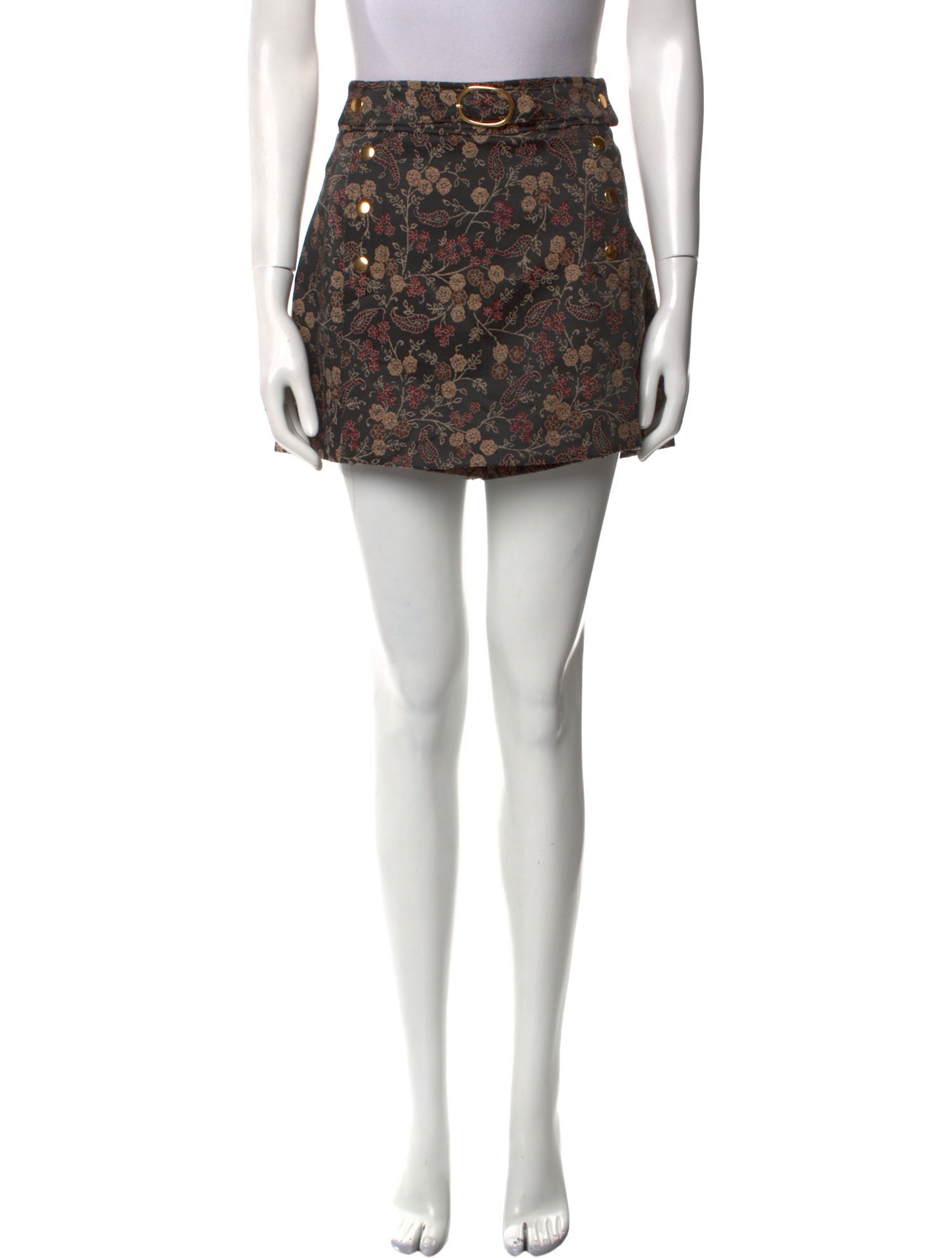 Derek Lam 10 Crosby Paisley Print Mini Shorts w/ Tags