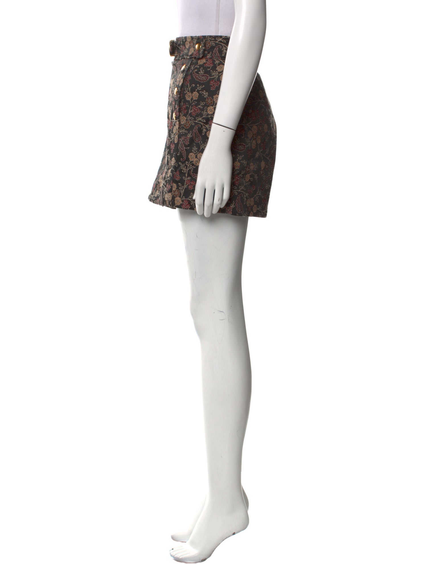 Derek Lam 10 Crosby Paisley Print Mini Shorts w/ Tags