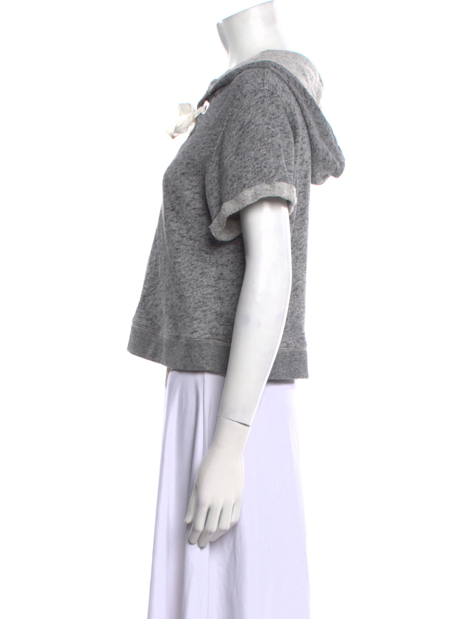 Derek Lam 10 Crosby Crew Neck Short Sleeve Crop Top