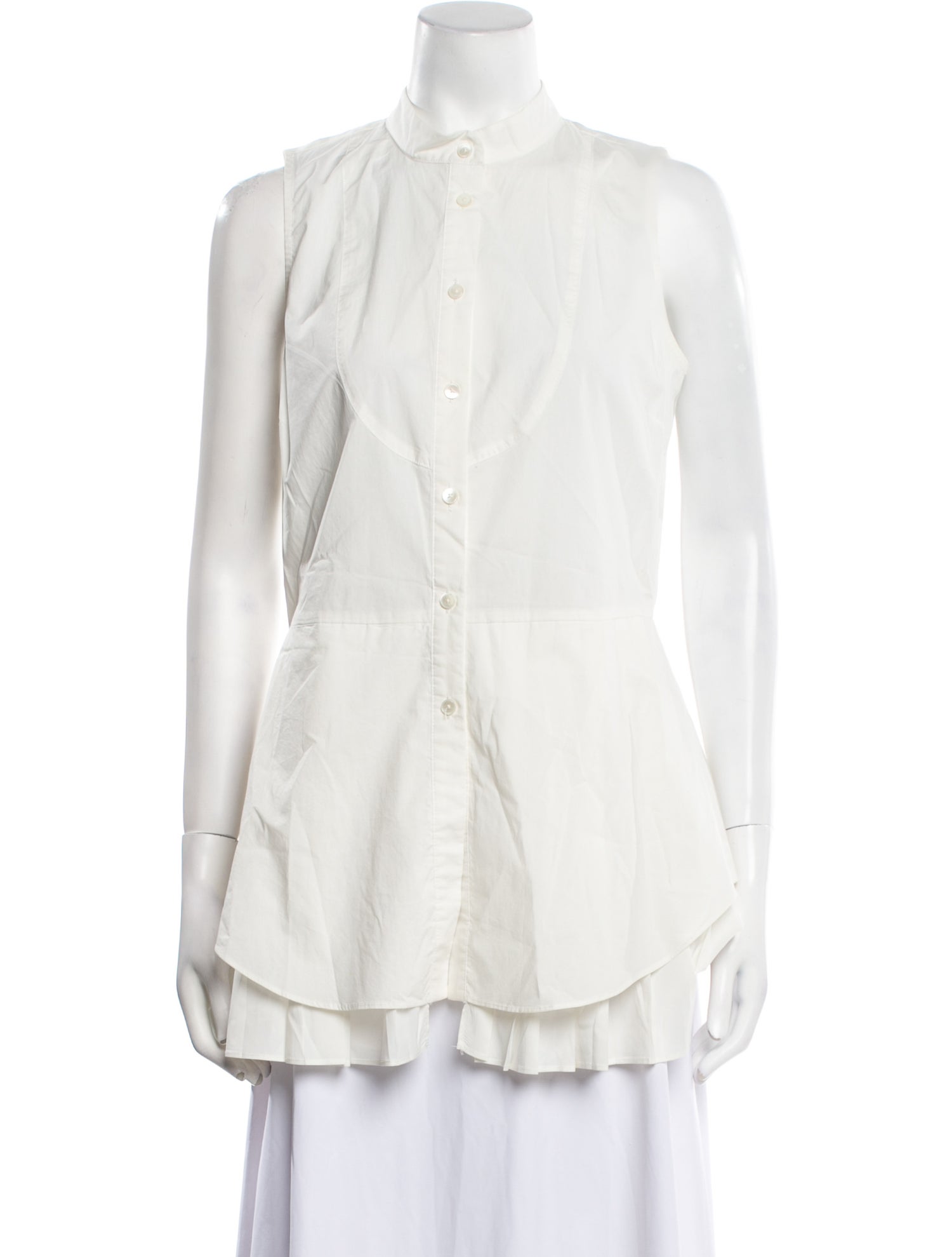 Derek Lam 10 Crosby Mock Neck Sleeveless Tunic