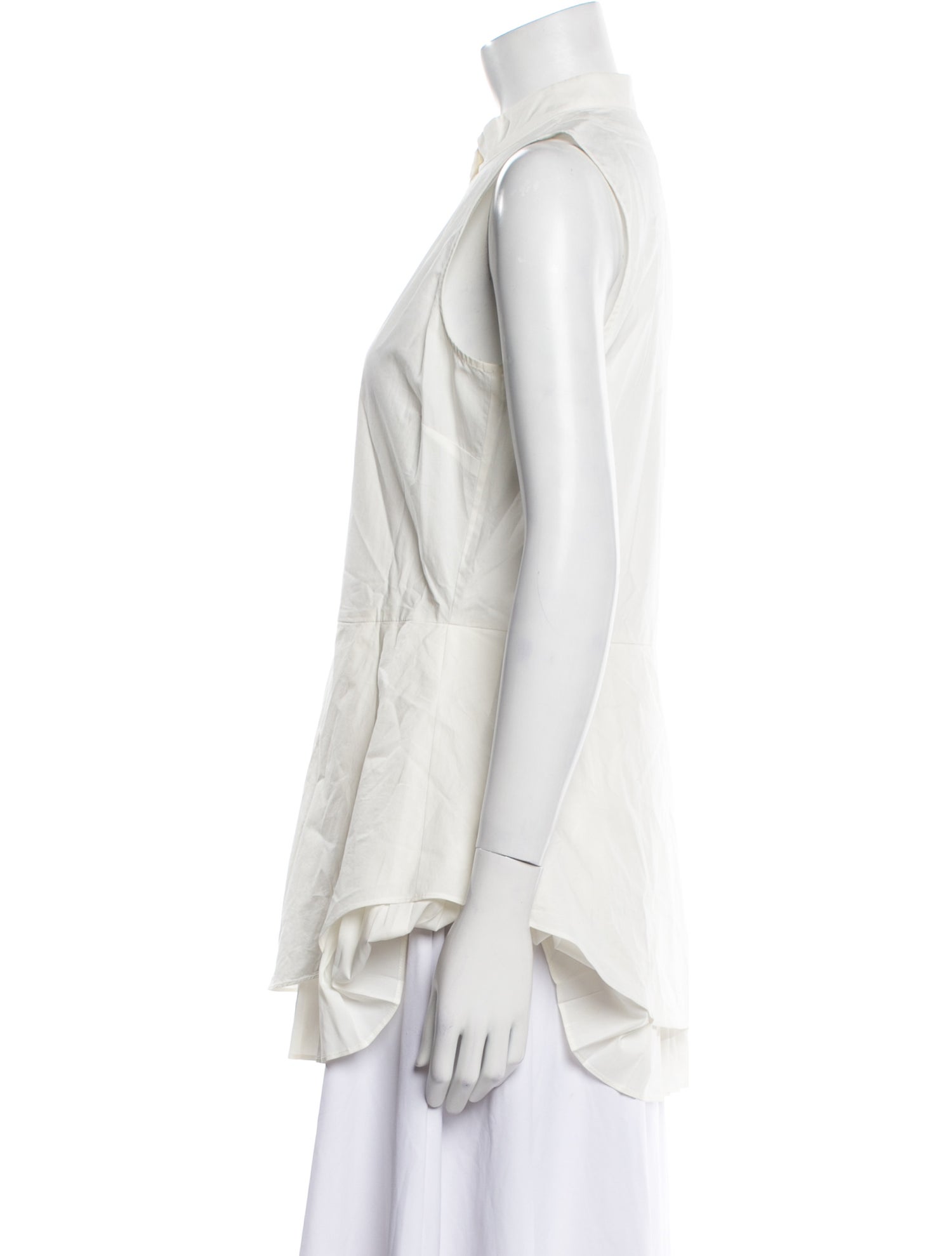 Derek Lam 10 Crosby Mock Neck Sleeveless Tunic