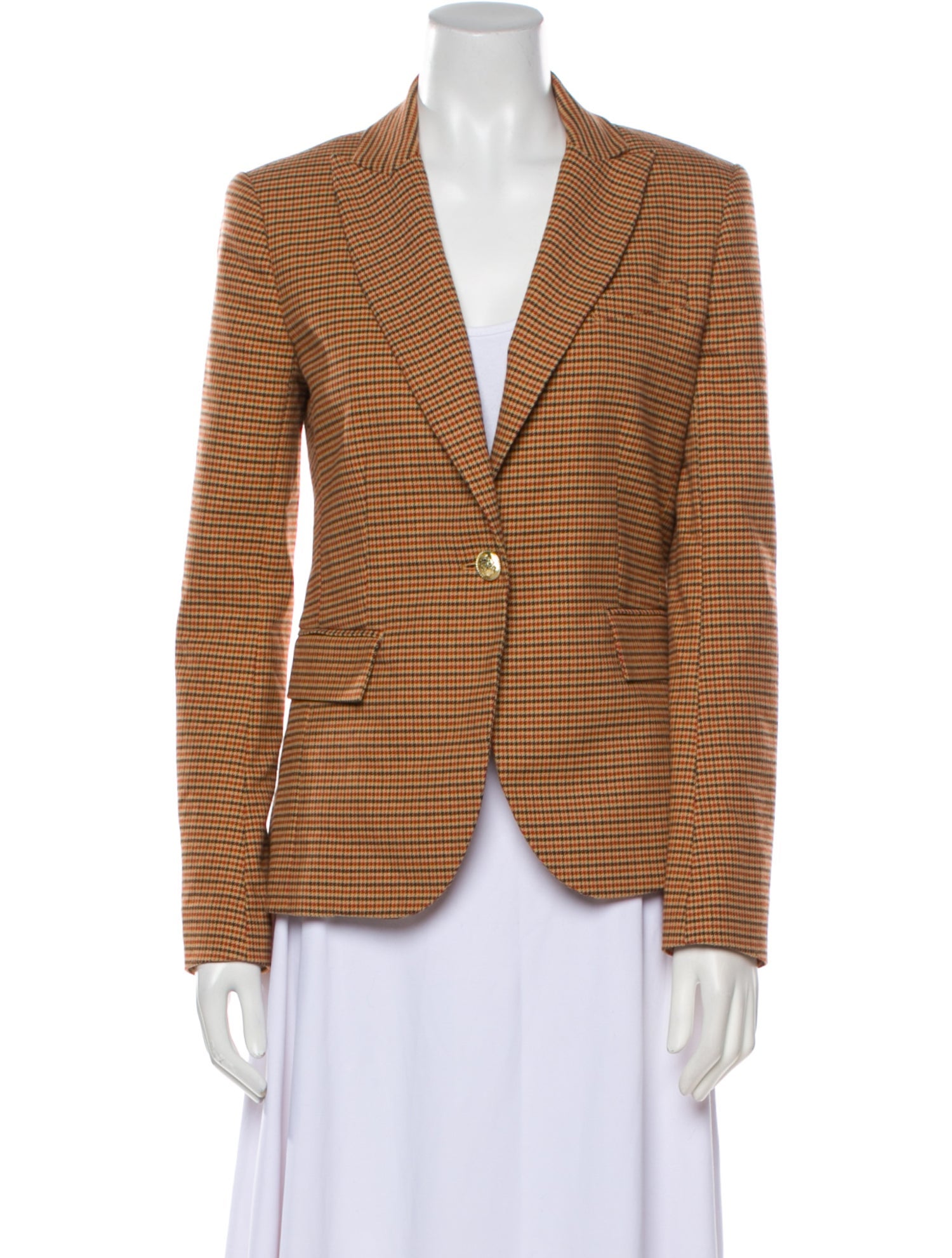 Derek Lam 10 Crosby Plaid Print Blazer