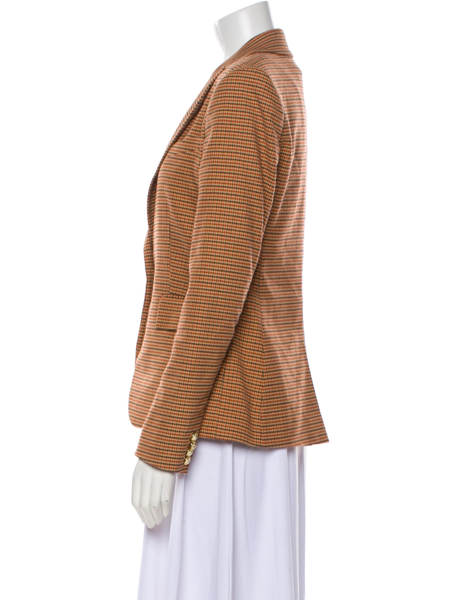 Derek Lam 10 Crosby Plaid Print Blazer