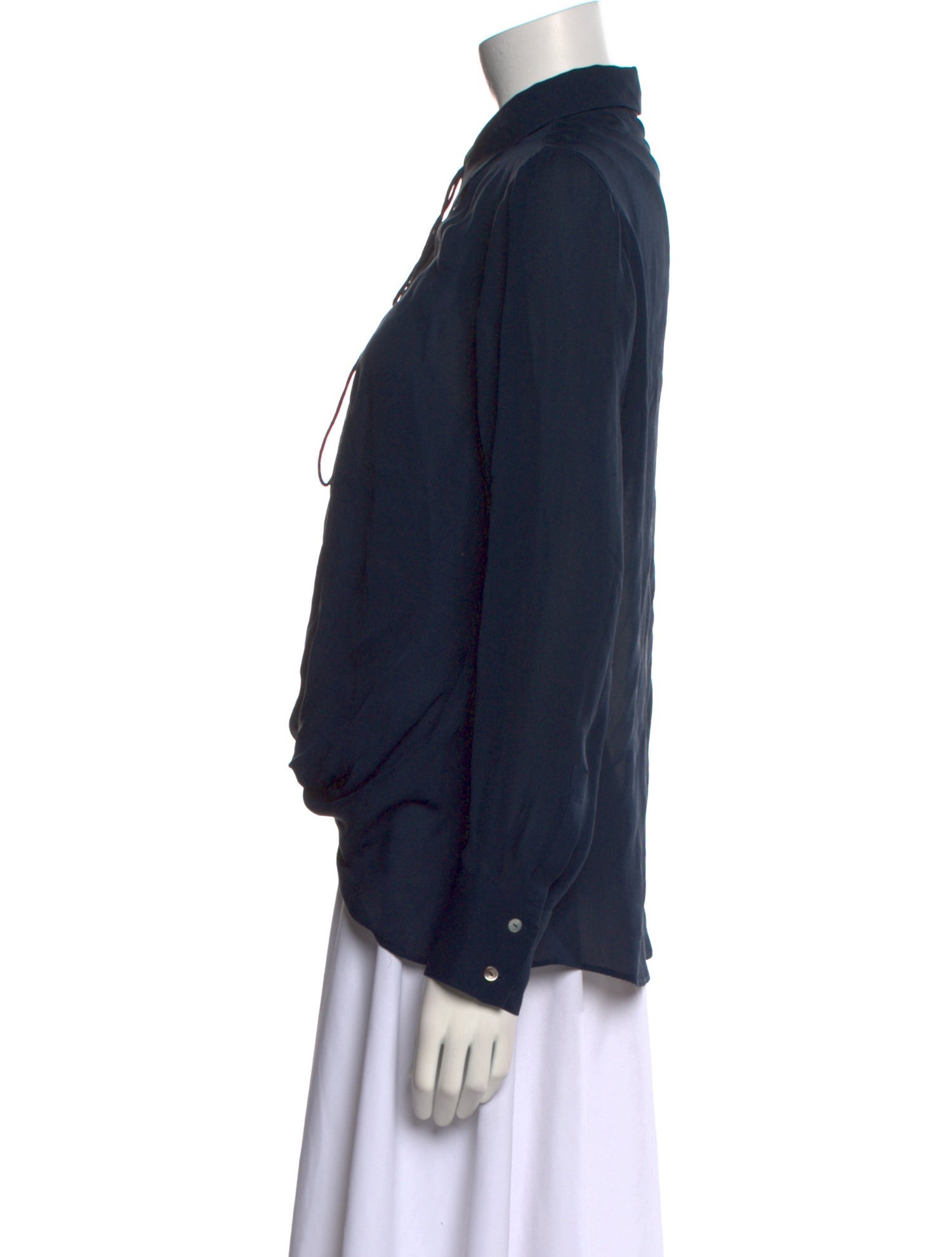 Derek Lam 10 Crosby Silk Tie Neck Blouse