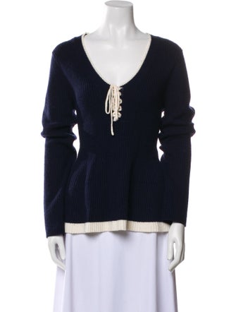 Derek Lam 10 Crosby Wool V-Neck Sweater