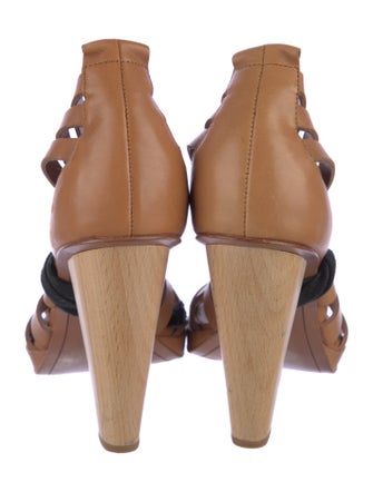 Derek Lam 10 Crosby Leather Colorblock Pattern T-Strap Pumps