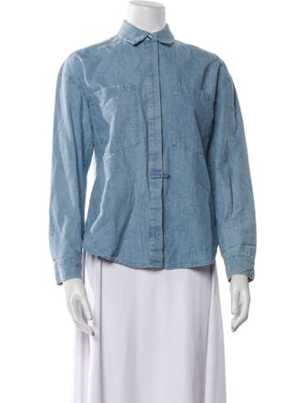 Derek Lam 10 Crosby Long Sleeve Button-Up Top