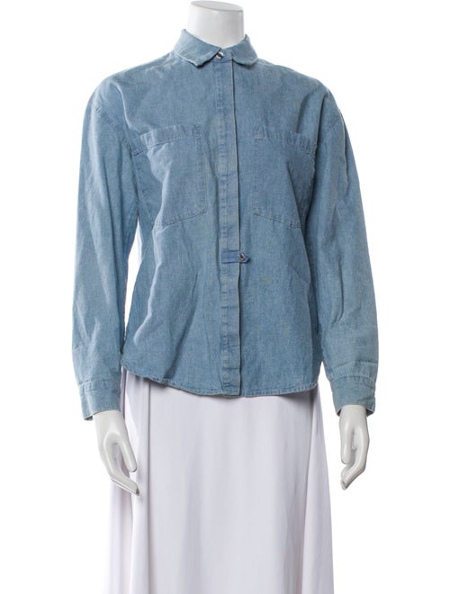 Derek Lam 10 Crosby Long Sleeve Button-Up Top