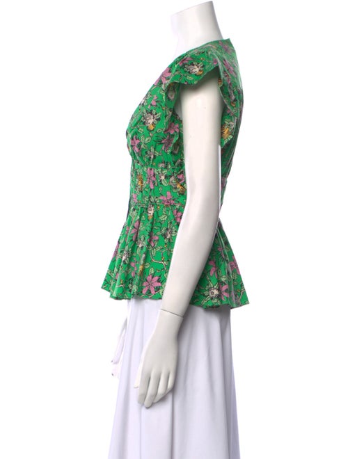 Derek Lam 10 Crosby Floral Print V-Neck Top