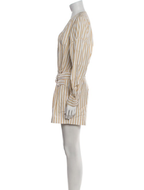 Derek Lam 10 Crosby Striped V-Neck Romper