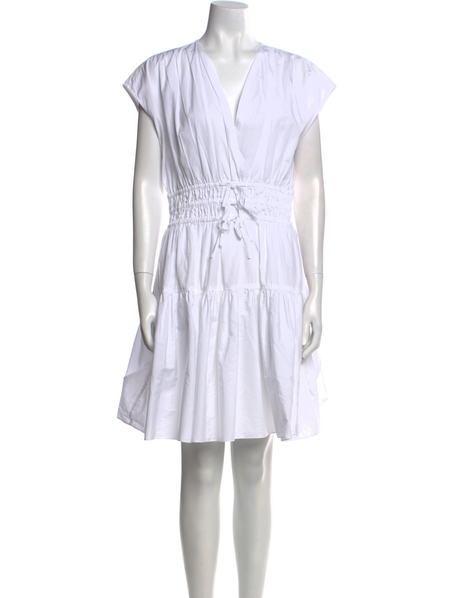 Derek Lam 10 Crosby V-Neck Knee-Length Dress