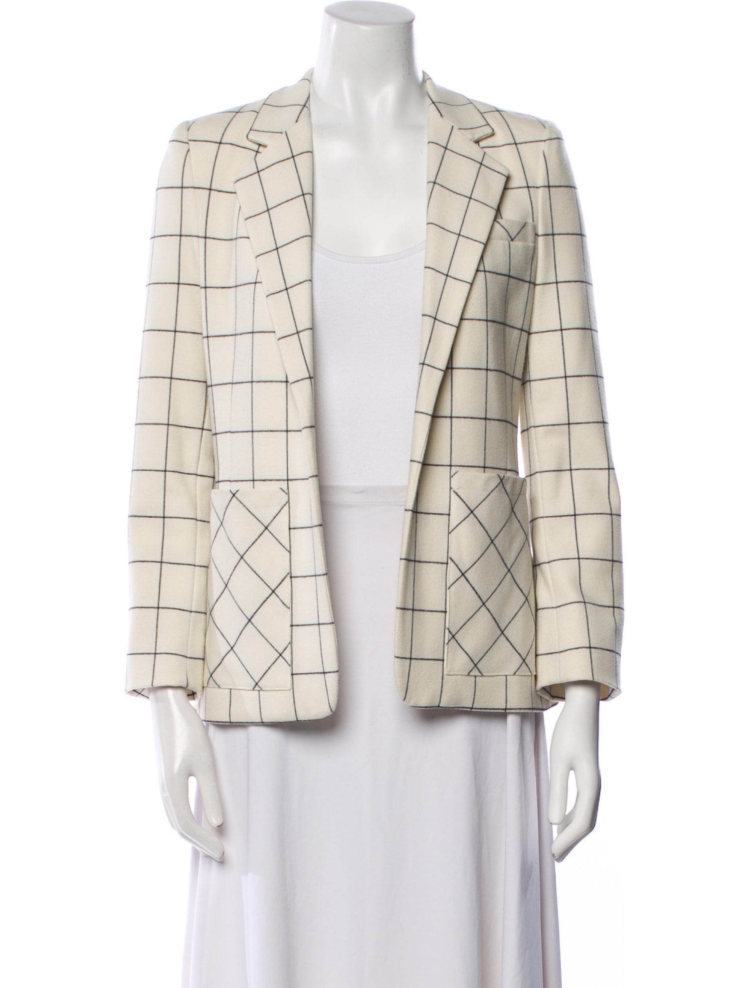 Derek Lam 10 Crosby Plaid Print Blazer