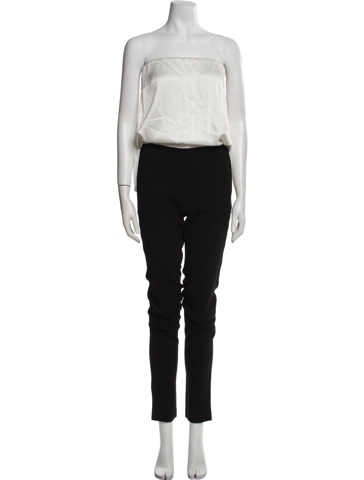 Derek Lam 10 Crosby Colorblock Pattern Strapless Jumpsuit