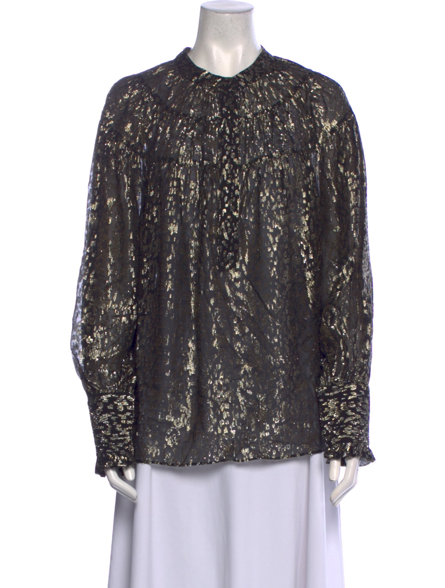 Derek Lam 10 Crosby Silk Printed Blouse