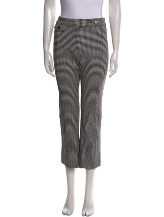 Derek Lam 10 Crosby Plaid Print Wide Leg Pants