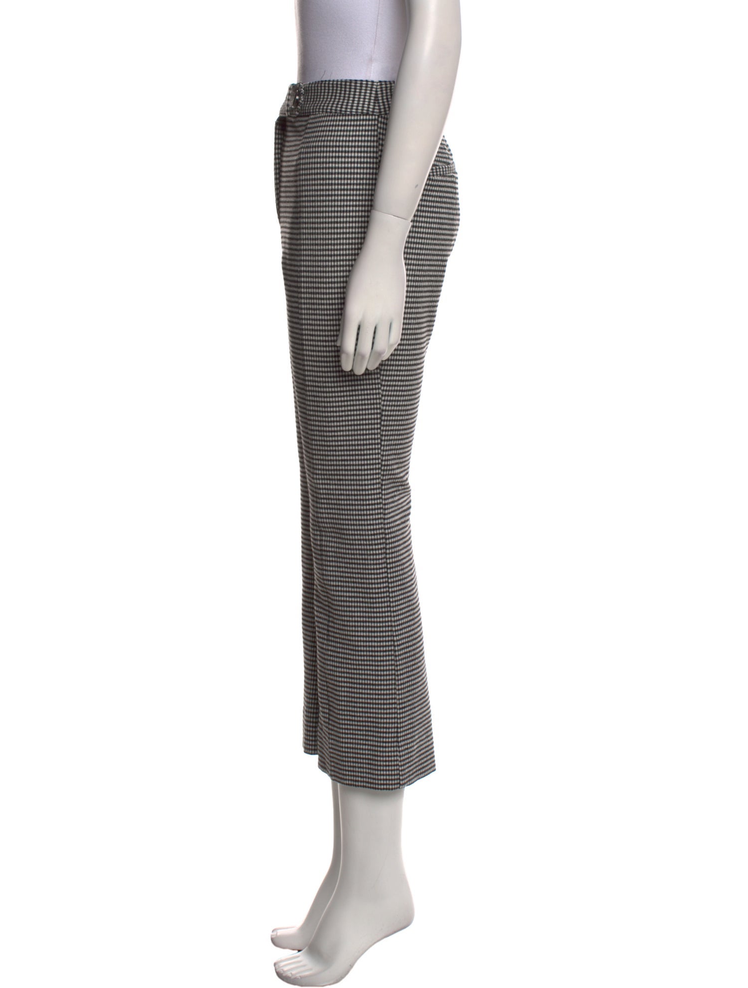 Derek Lam 10 Crosby Plaid Print Wide Leg Pants