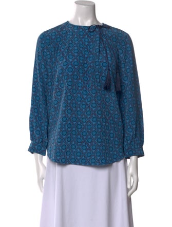 Derek Lam 10 Crosby Silk Printed Blouse