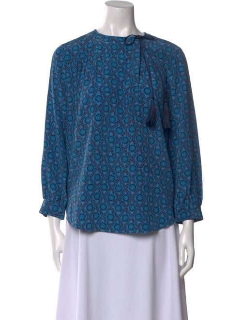 Derek Lam 10 Crosby Silk Printed Blouse