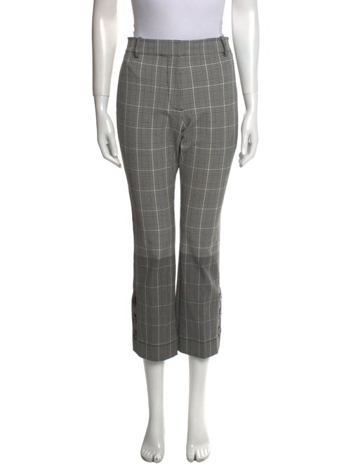 Derek Lam 10 Crosby Plaid Print Straight Leg Pants