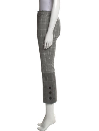 Derek Lam 10 Crosby Plaid Print Straight Leg Pants