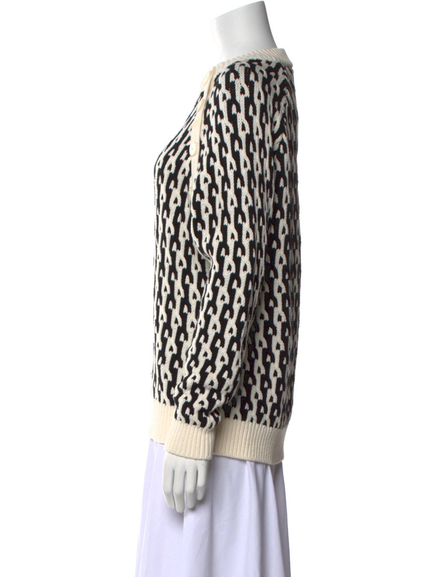 Derek Lam 10 Crosby Printed Crew Neck Sweater