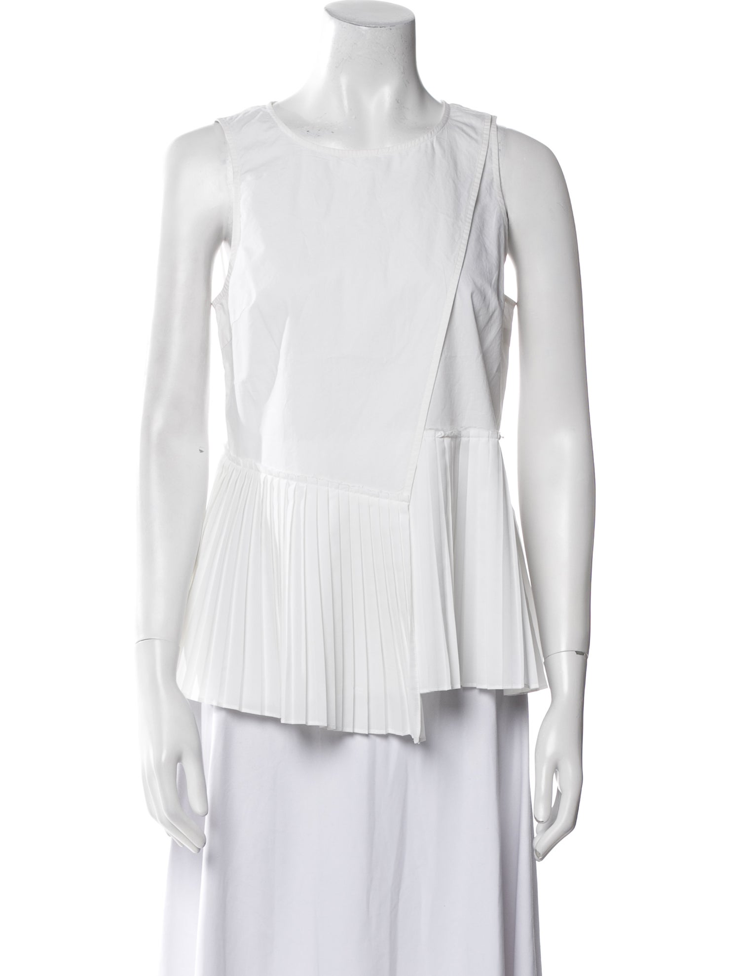 Derek Lam 10 Crosby Crew Neck Sleeveless Blouse