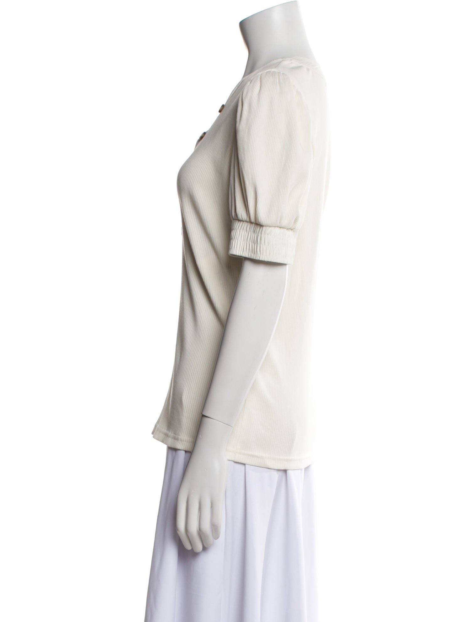 Derek Lam 10 Crosby V-Neck Short Sleeve Polo w/ Tags