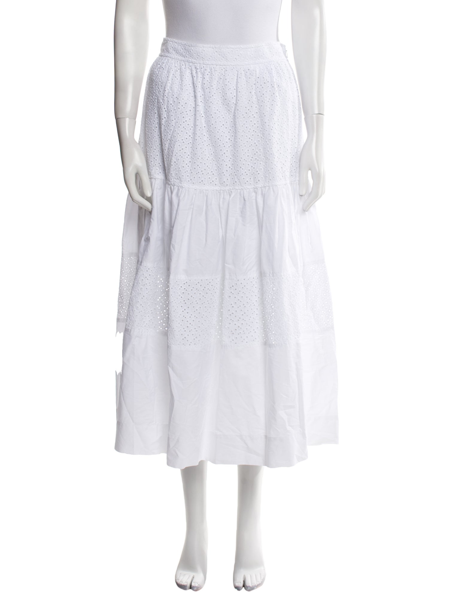 Derek Lam 10 Crosby Pleated Accents Midi Length Skirt w/ Tags