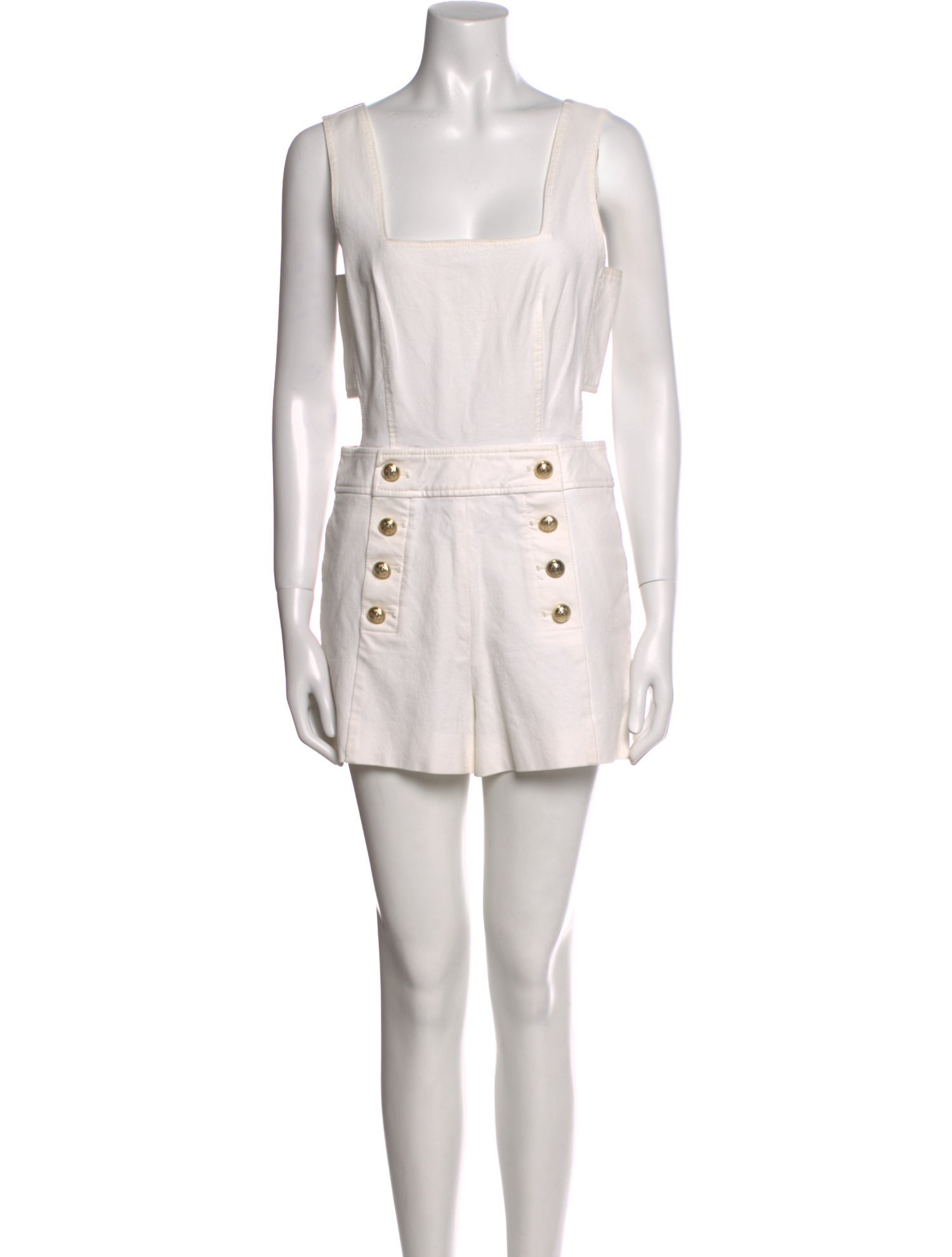 Derek Lam 10 Crosby Square Neckline Romper