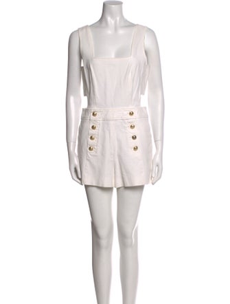 Derek Lam 10 Crosby Square Neckline Romper