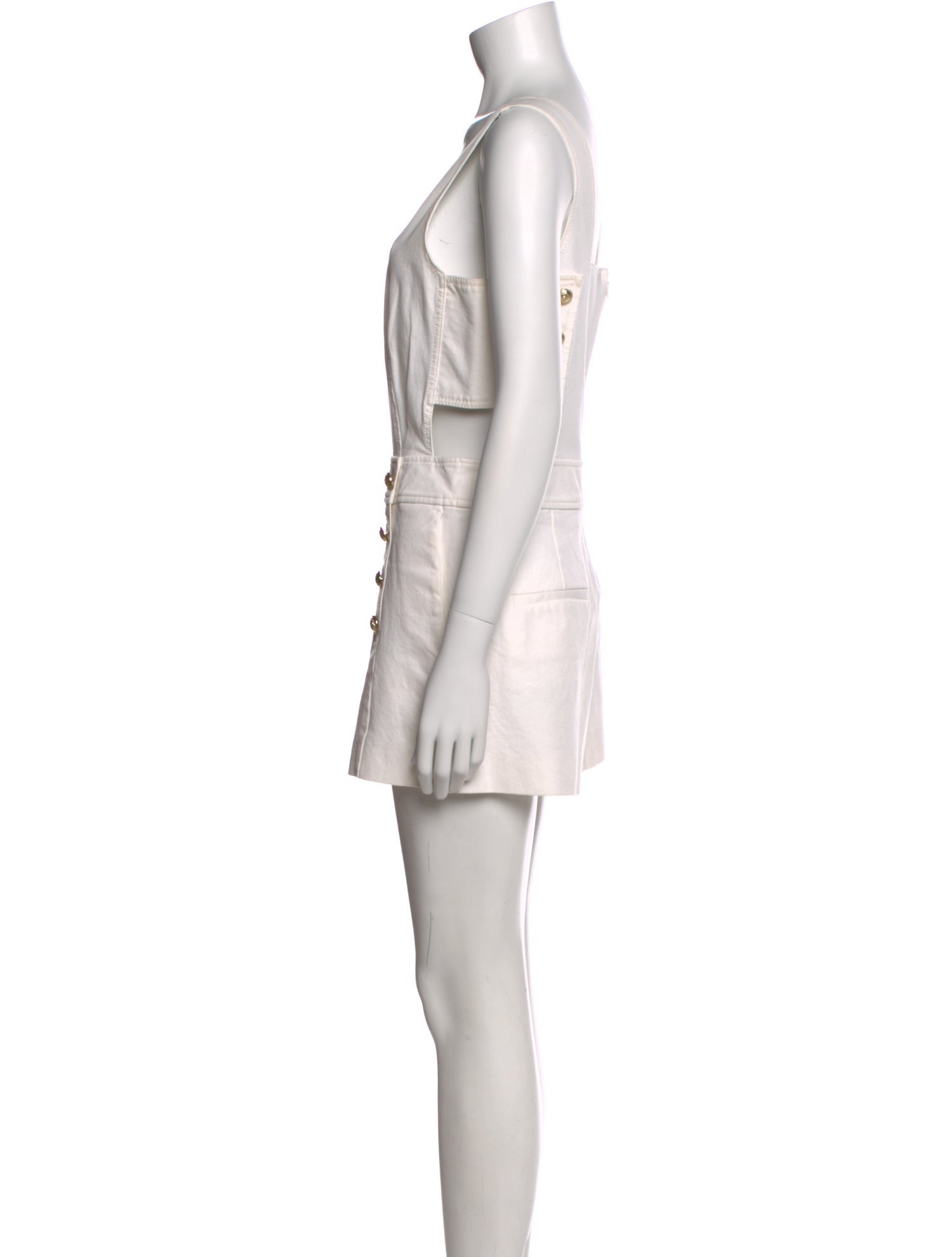 Derek Lam 10 Crosby Square Neckline Romper