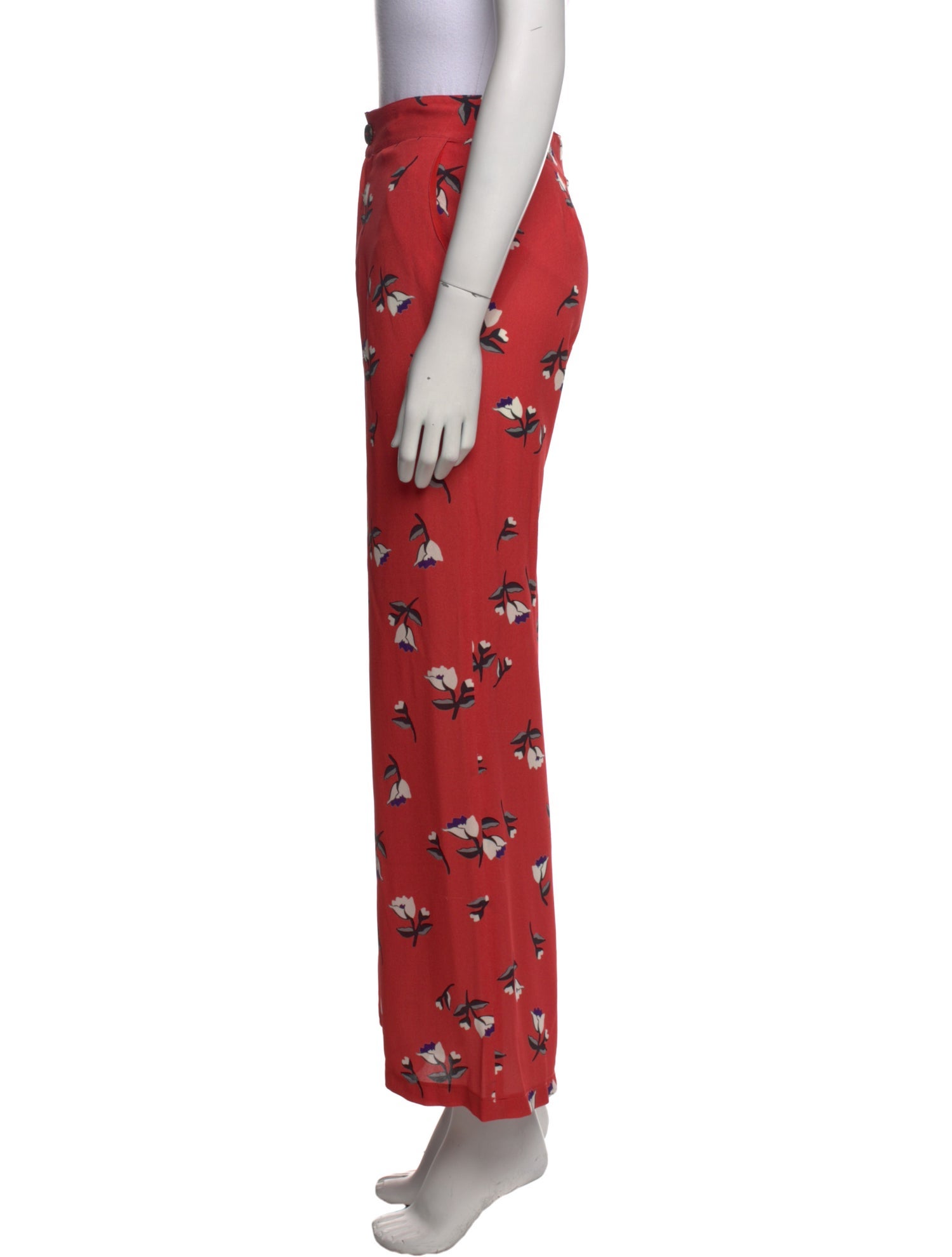 Derek Lam 10 Crosby Floral Print Wide Leg Pants