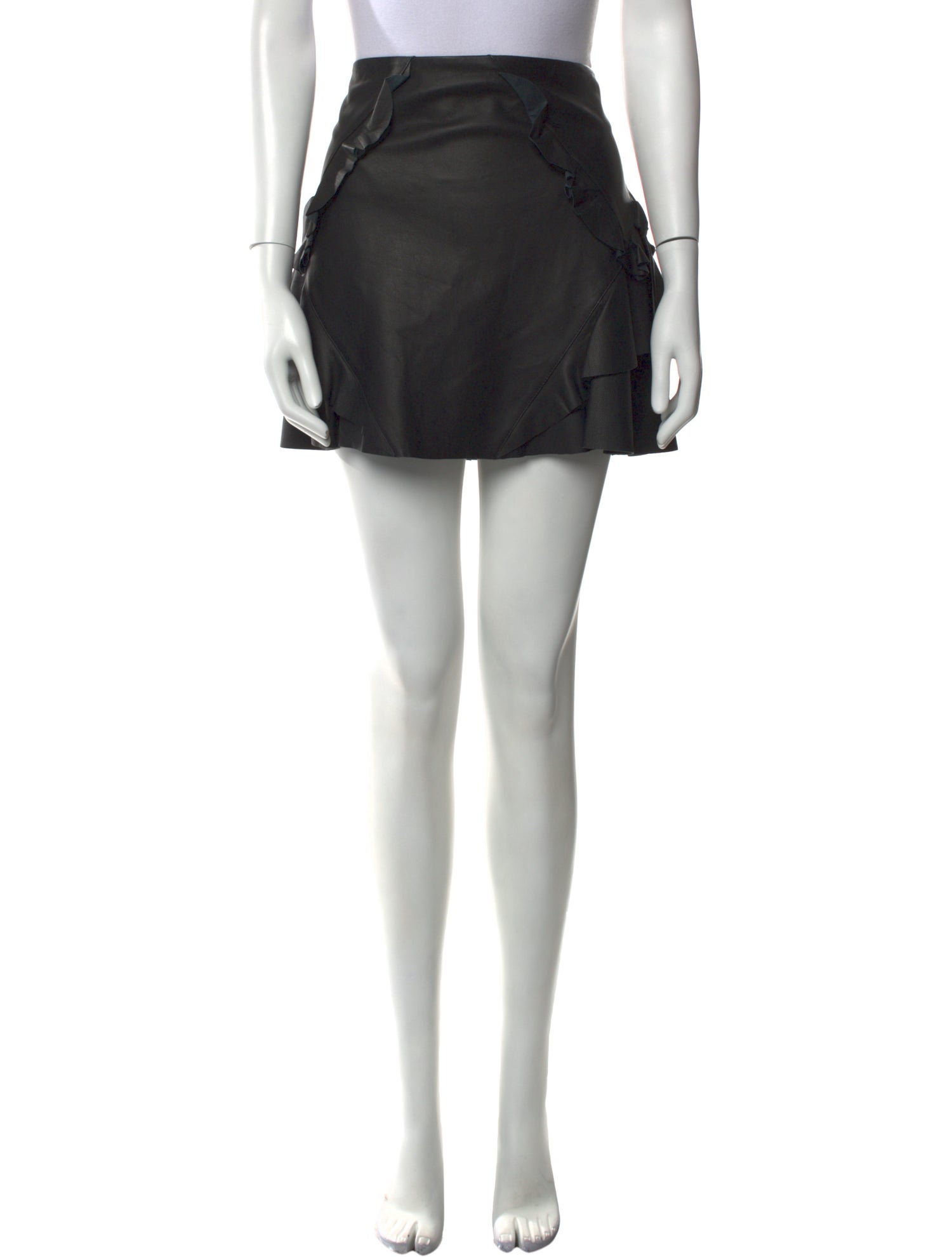 Derek Lam 10 Crosby Lamb Leather Mini Skirt