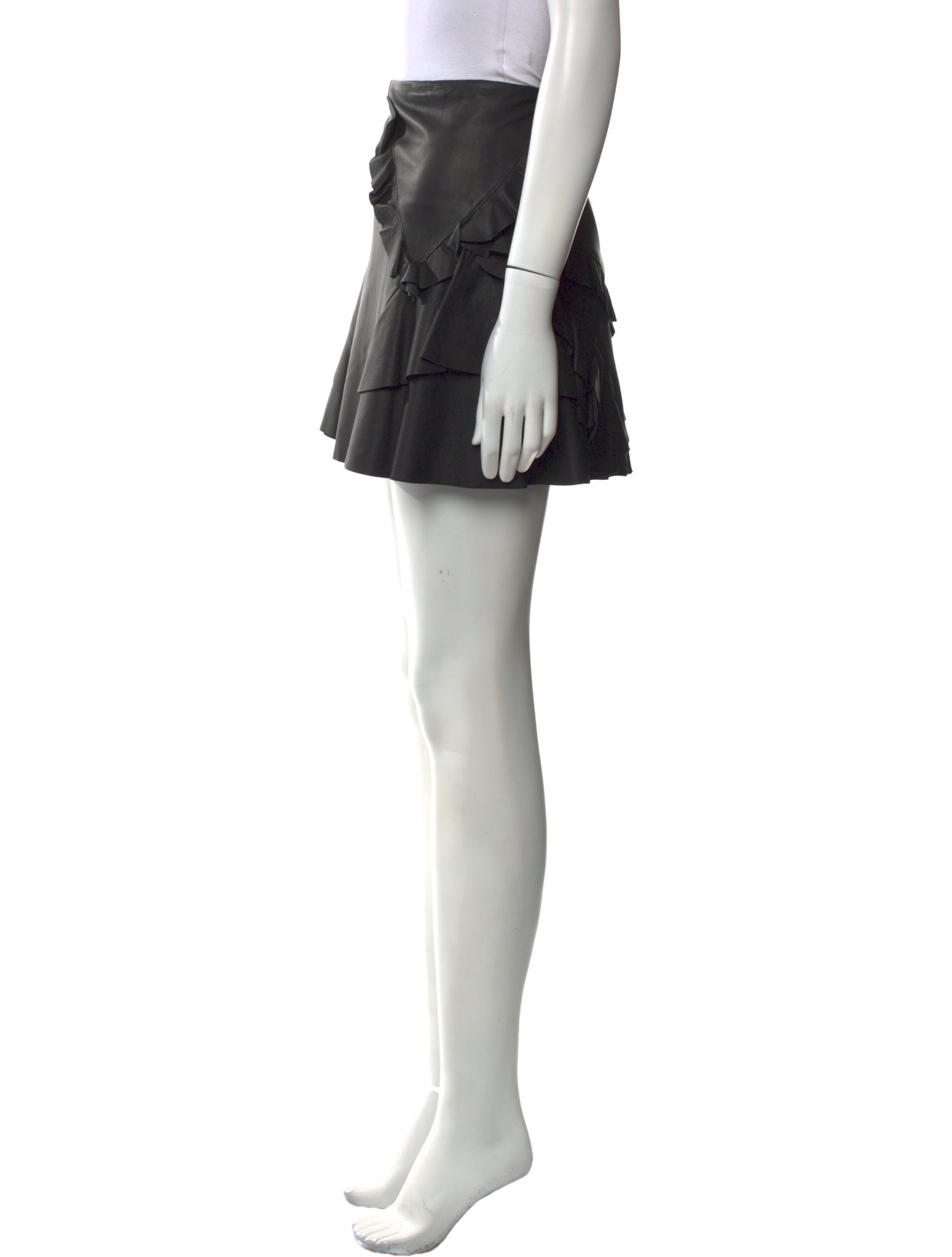 Derek Lam 10 Crosby Lamb Leather Mini Skirt