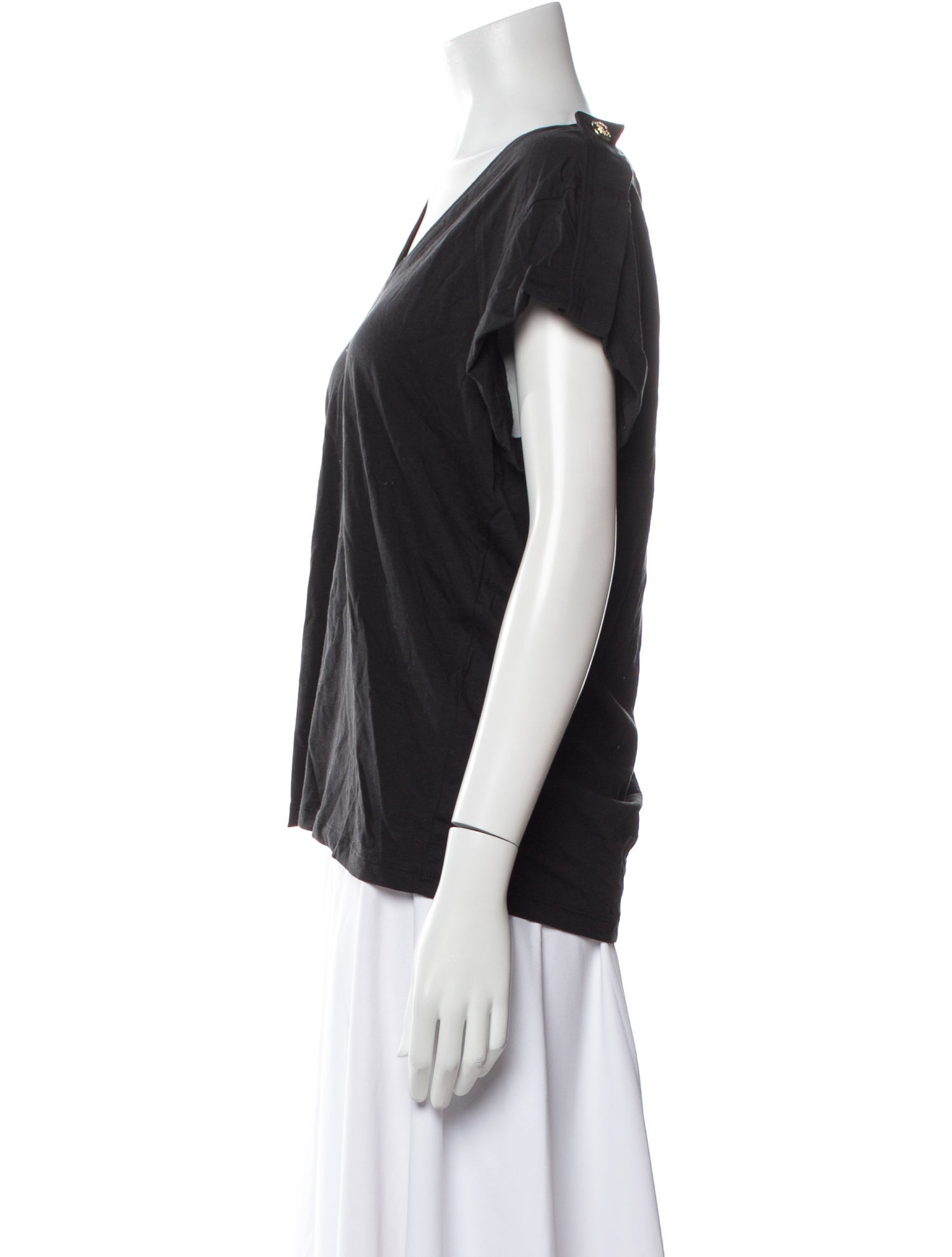 Derek Lam 10 Crosby V-Neck Short Sleeve T-Shirt