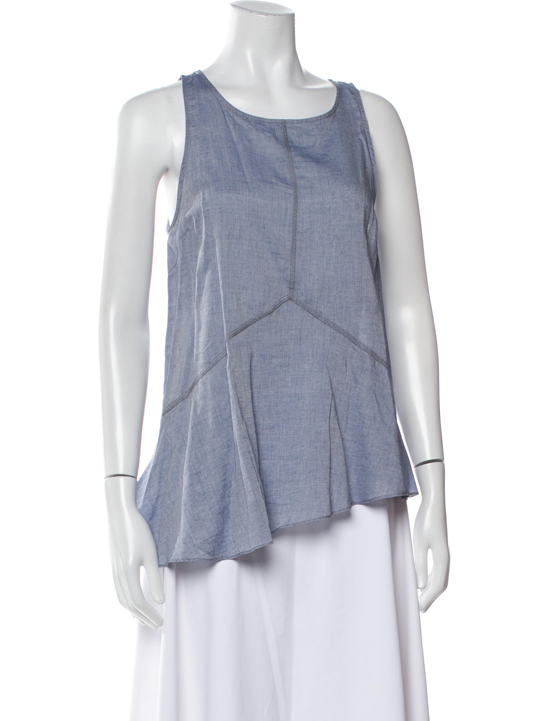 Derek Lam 10 Crosby Scoop Neck Sleeveless Top