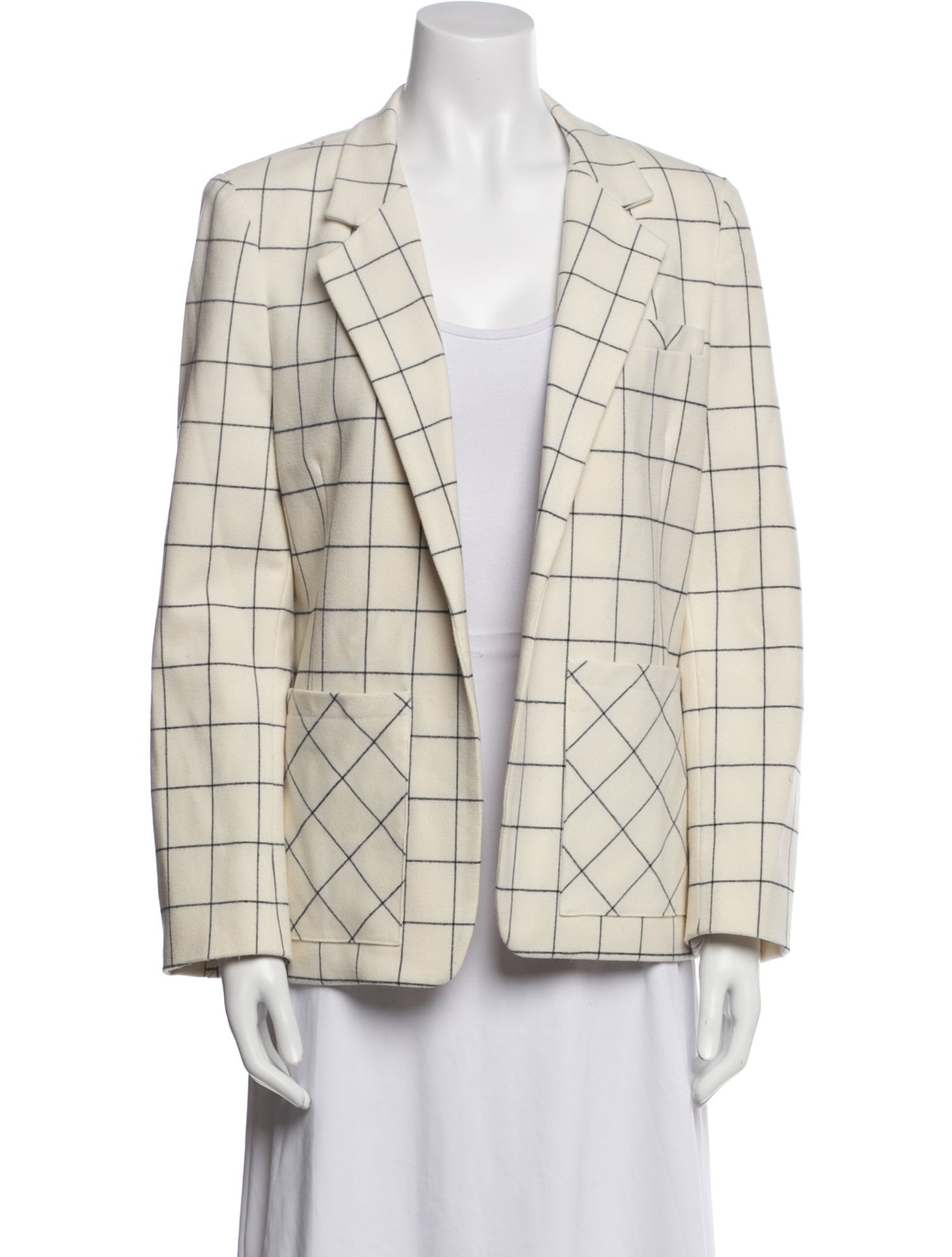 Derek Lam 10 Crosby Plaid Print Blazer