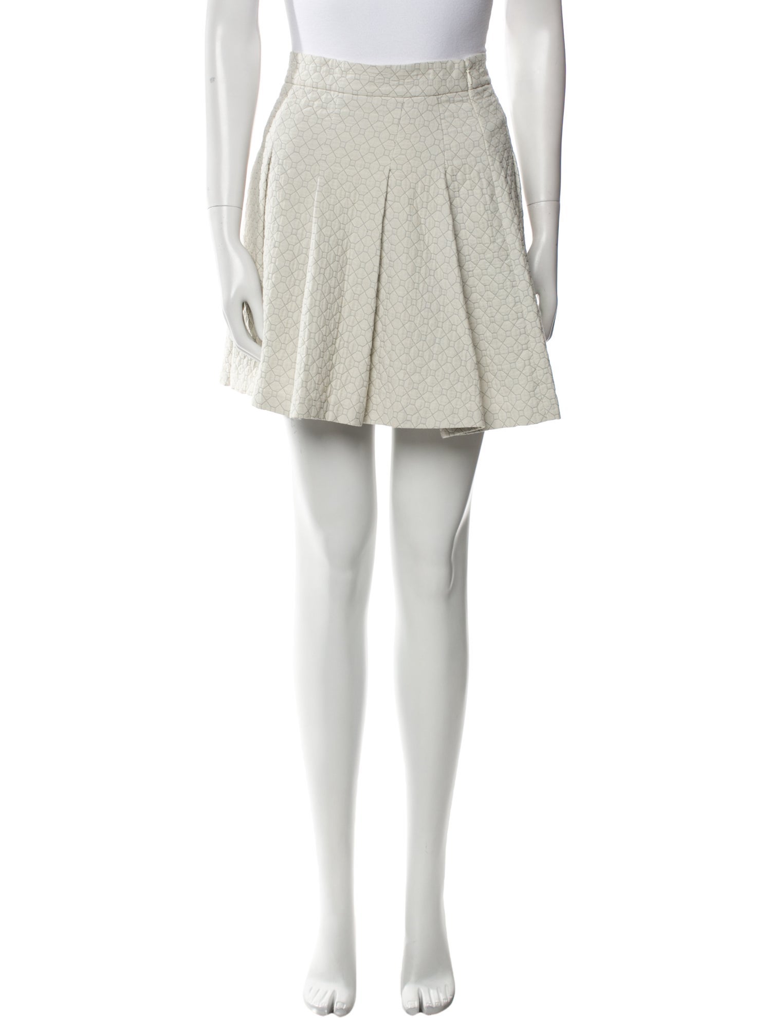 Derek Lam 10 Crosby Pleated Accents Mini Skirt