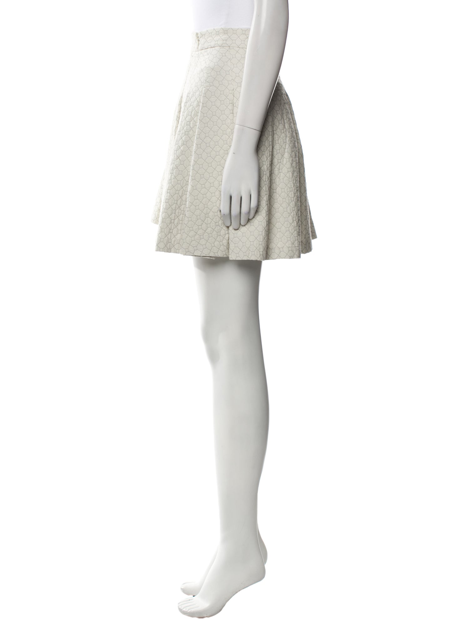 Derek Lam 10 Crosby Pleated Accents Mini Skirt