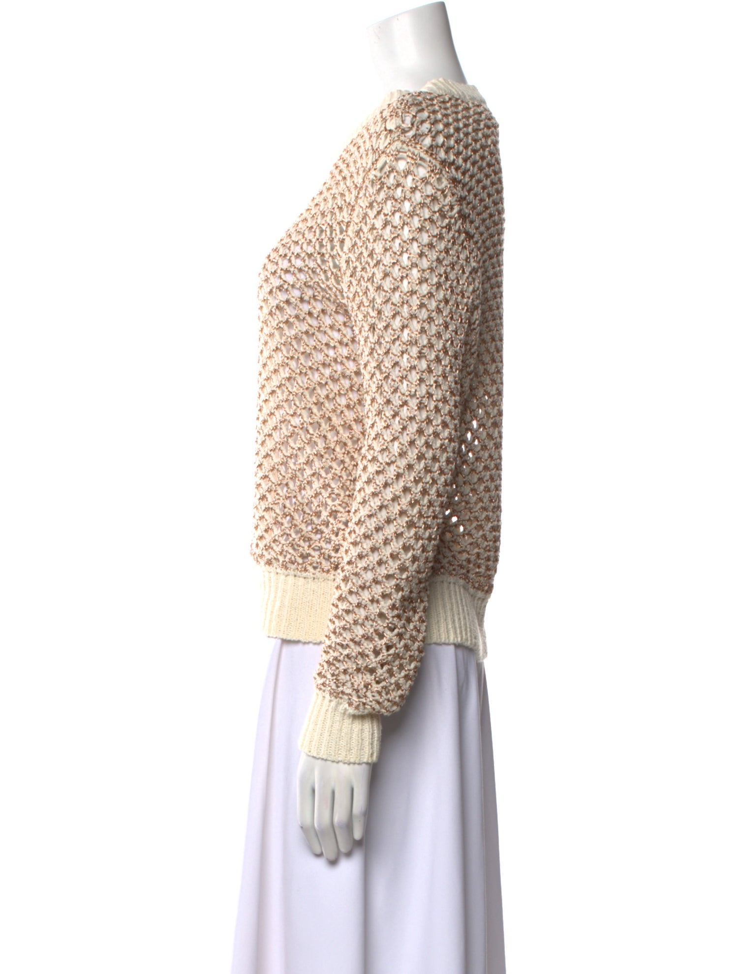 Derek Lam 10 Crosby Colorblock Pattern Crew Neck Sweater