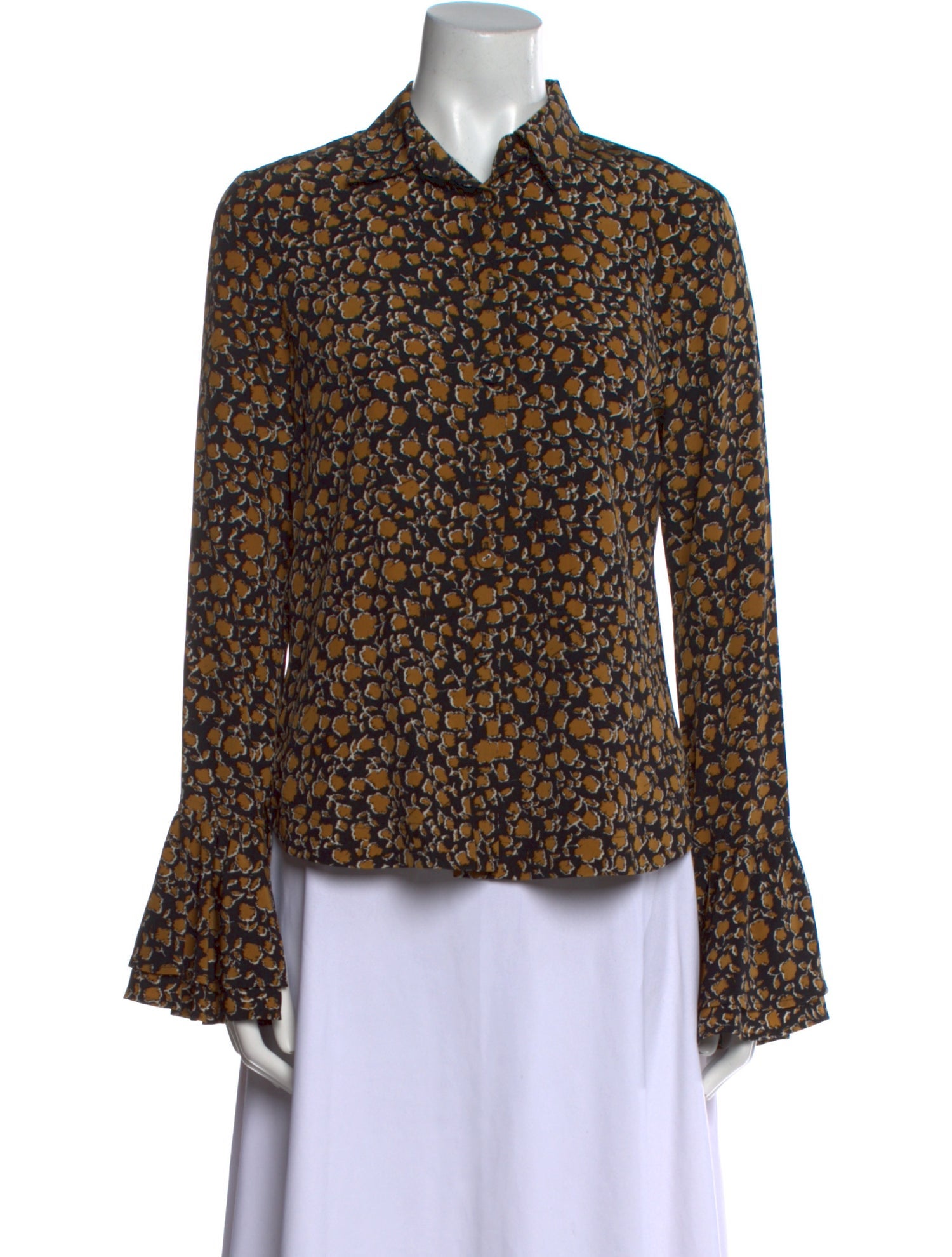 Derek Lam 10 Crosby Silk Printed Blouse