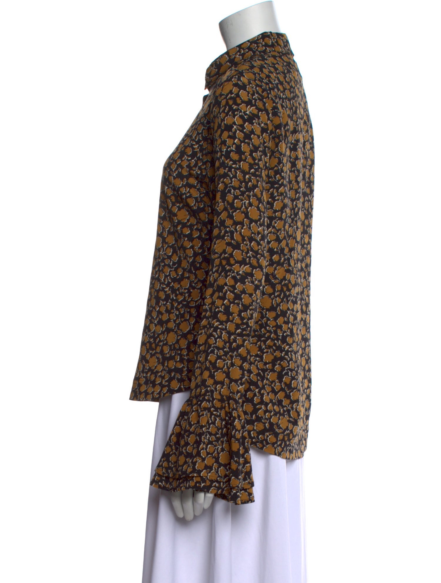 Derek Lam 10 Crosby Silk Printed Blouse