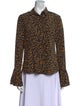 Derek Lam 10 Crosby Silk Printed Button-Up Top