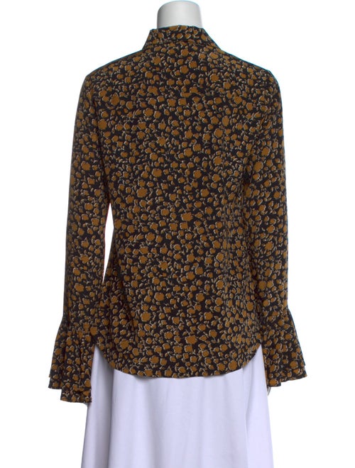 Derek Lam 10 Crosby Silk Printed Button-Up Top