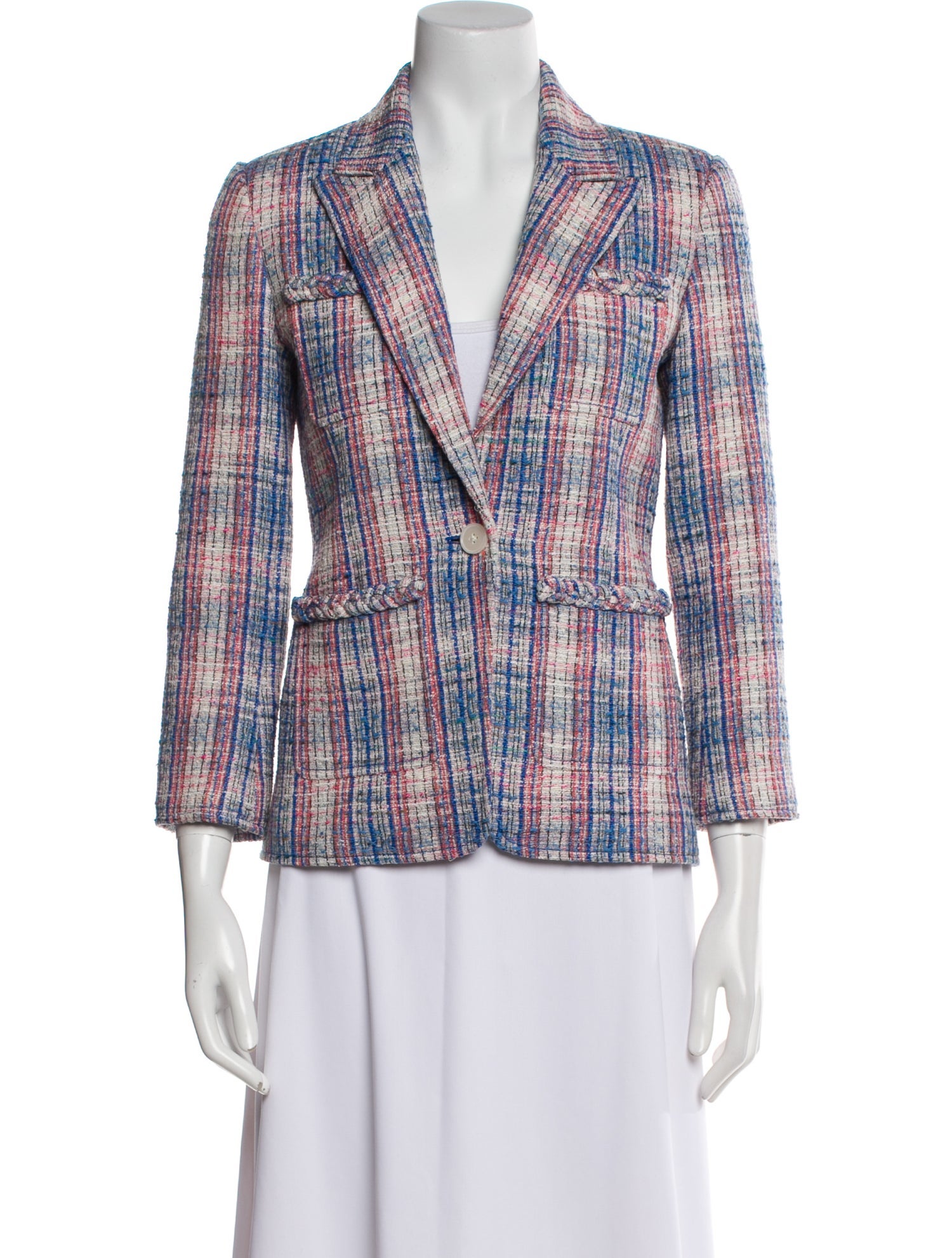 Derek Lam 10 Crosby Plaid Print Blazer