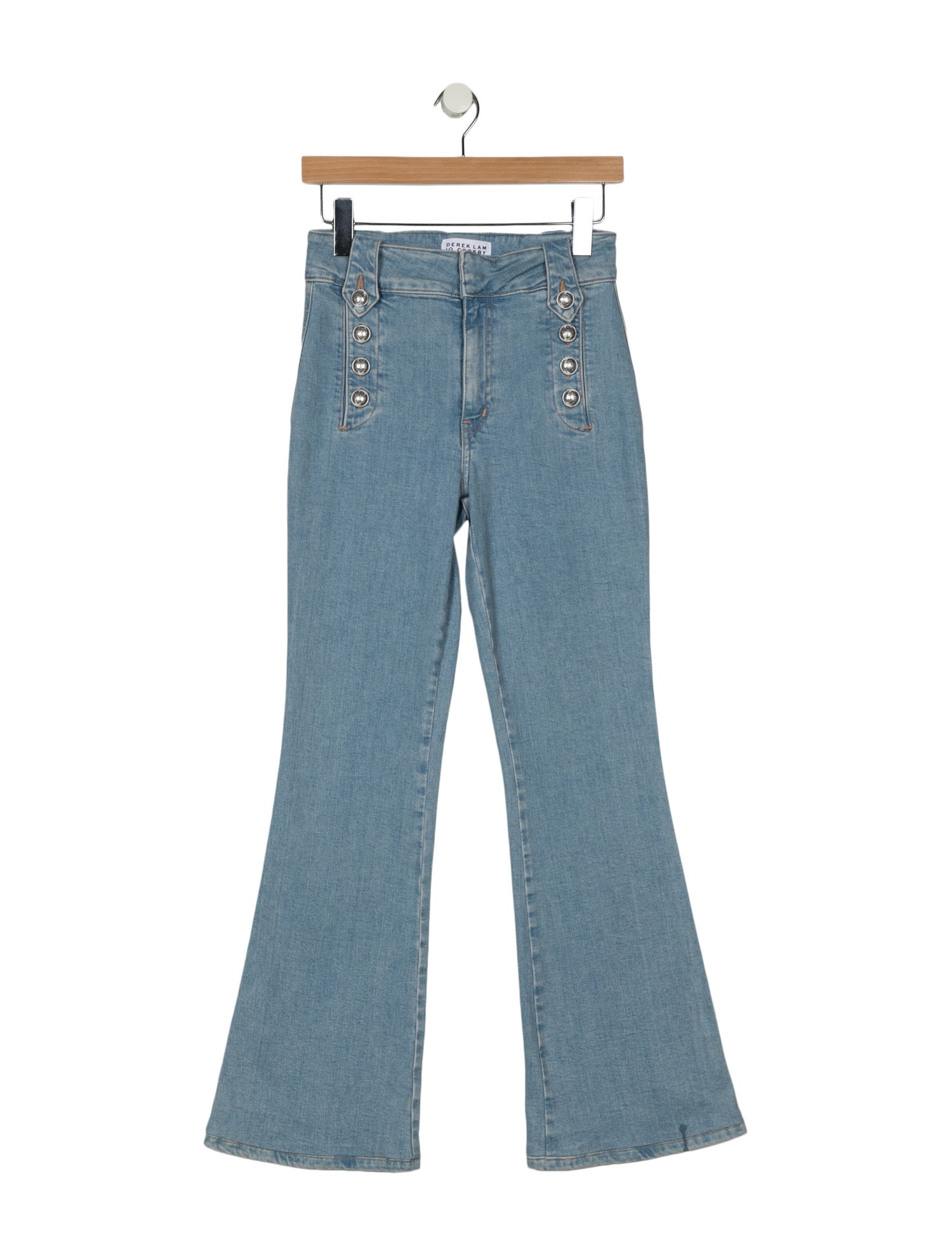 Derek Lam 10 Crosby Mid-Rise Wide Leg Jeans
