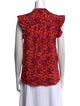 Derek Lam 10 Crosby Floral Print V-Neck Blouse