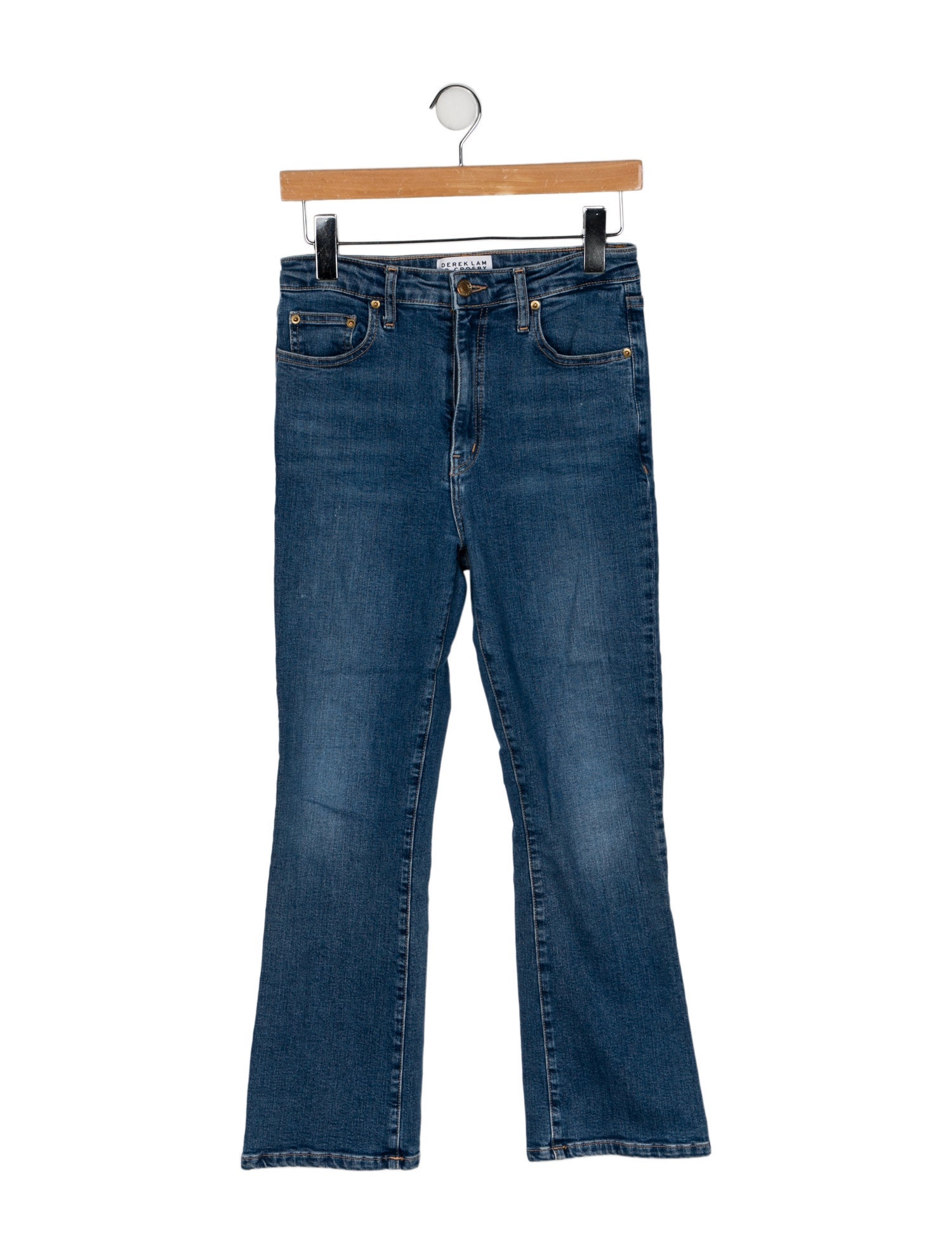 Derek Lam 10 Crosby Mid-Rise Straight Leg Jeans